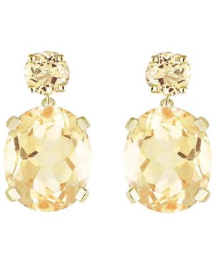 Augustine Jewels Citrine Drop Earrings - Metallic