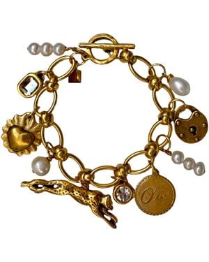 Sccollection Lola & Pearl Cheetah Charm Bracelet - Metallic