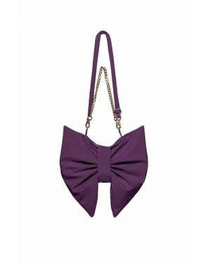 RainSisters Bow Clutch Purse - Purple