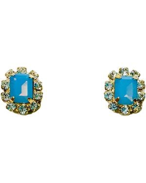 The Pink Reef Petite Studs - Blue