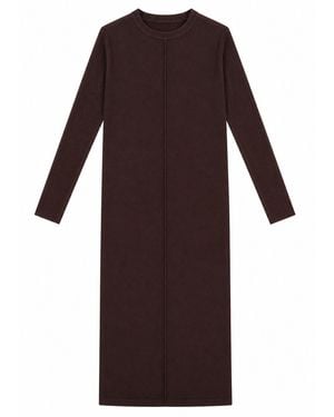 Rave on Trend Knitted Maxi Dress - Purple