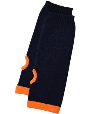 Cove Cashmere Wrist Warmers & Neon - Blue