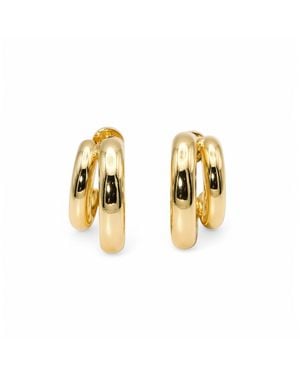 Miss Cecilia Double Hoop Earrings - Metallic