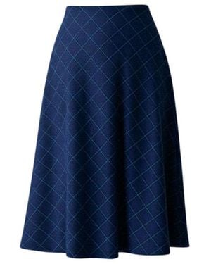 IZABELA MANDOIU Bias-Cut Midi Skirt - Blue