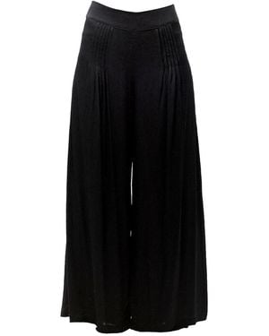 Maison Bogomil Palazzo Trousers With Pleated Details - Black