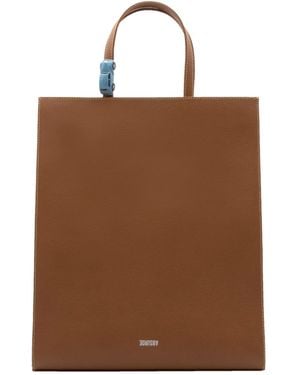 Absurde Neutrals Big Stop Tote Bag - Brown