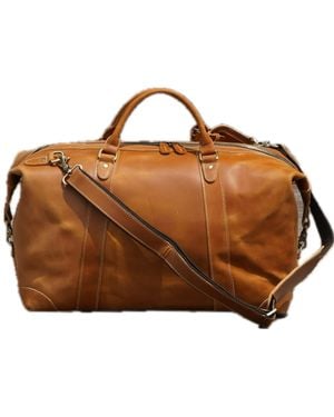 Touri Classic Traveller Leather Holdall - Brown