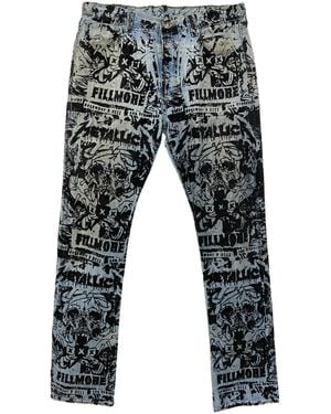 Zasta Studio Frayed Fusion Denim Printed Jeans U One - Grey