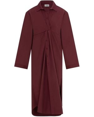 Thisisu Collection Jose Twist Shirt Dress - Red