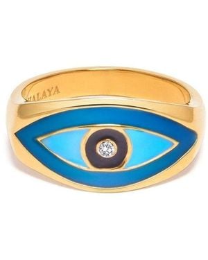 Nialaya Evil Eye Ring - Blue