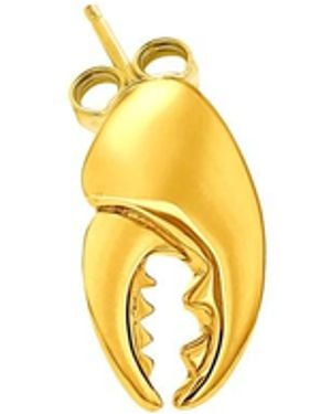 True Rocks 18Kt Plated Crab Claw Stud - Metallic