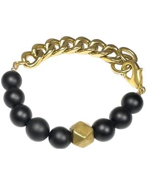 Rachel Nathan Remix: Matte Agate Bracelet - Metallic