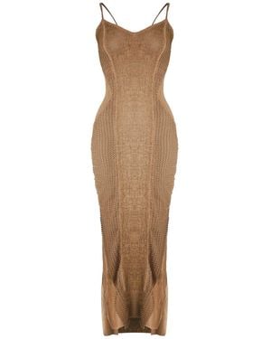 Zhenabia Neutrals Armor Dress Desert Sand - Brown