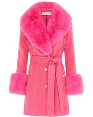 Hortons England Buckingham Mini Cashemere Coat - Pink