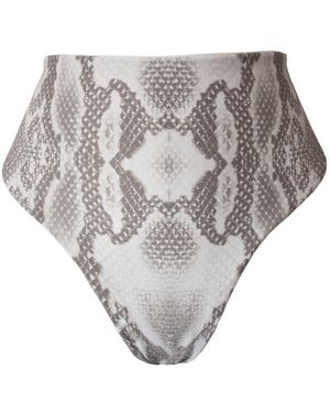 Terra Dea Acapulco Reversible High Waist Bikini Bottoms Snake & White - Grey