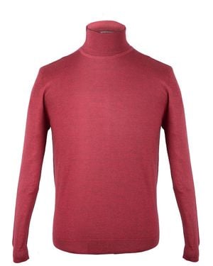 DAVID WEJ Harry Wool Roll Neck Jumper - Red