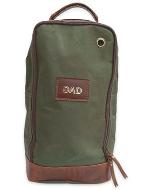 VIDA VIDA Nylon & Leather Trim Golf Football Boot Bag - Green