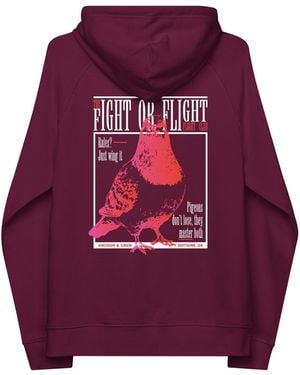 Anchor and Crew Burgundy Eight Fight Or Flight Club Editions Organic Cotton Hoodie - Red