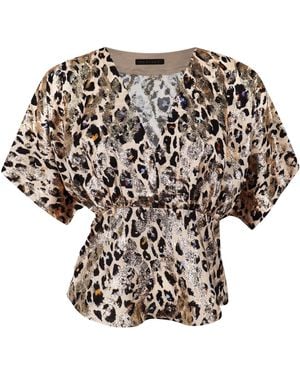 Me & Thee Long Shot Animal Print Top - Brown