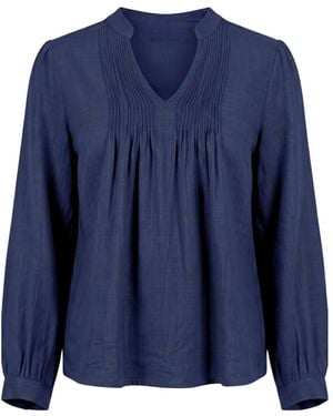 Franchetti Bond Lola Timeless Linen Mix Shirt - Blue