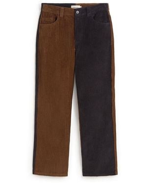 Thinking Mu And Straight Corduroy David Trousers - Brown
