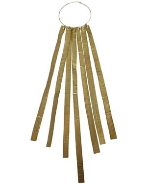 Romer Millinery Metallic Silk Bar Choker