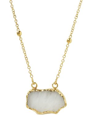 YAA YAA LONDON True Love Gemstone Bead Necklace - Metallic