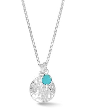 Dower & Hall Hammered Disc & Pendant - Metallic