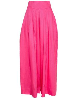 Ofuure Linen Kiara Wide Leg Pants - Pink