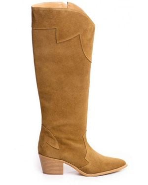 The 5Th Element Neutrals Artemis High Western Boots - Brown