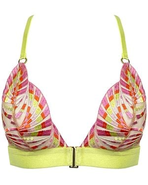 Somewhere Never Super Fan Triangle Bralette - Red