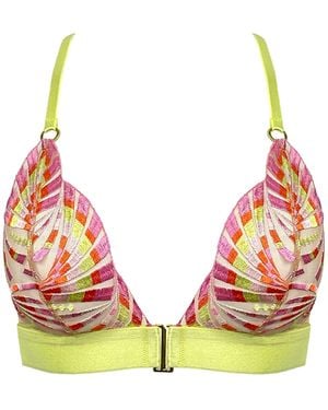 Somewhere Never Super Fan Triangle Bralette - Red