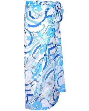 Peraluna Azul Chiffon Sarong - Blue