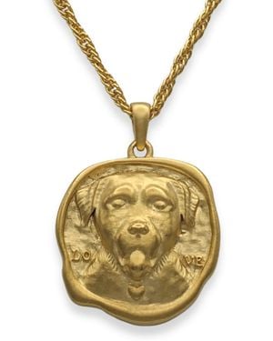 Frenvyrn Lars Reversible Dog Coin Necklace, Vermeil - Metallic
