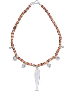 Arianne Delaney Lustre Ocean Shell Beaded Necklace - White