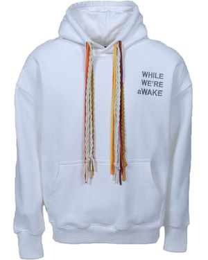 While We're Awake Dark Multi String Hoodie - Blue