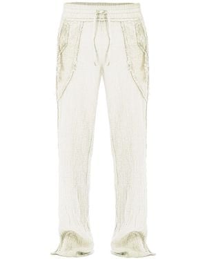Zhenabia Tribe Trousers Boho Cotton Summer Trousers - White