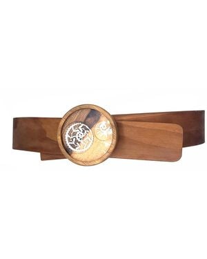 Wood Belt Vatnajokull Dress Hugger 410 - Brown