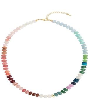 Saachi Beaded Necklace - Metallic