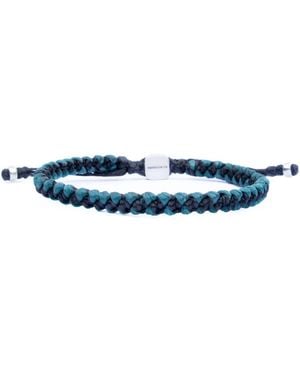 Harbour Uk Aqua & Waxed Cord Bracelet – Handmade - Blue