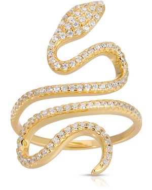 Native Gem Enchanted Snake Ring - Metallic