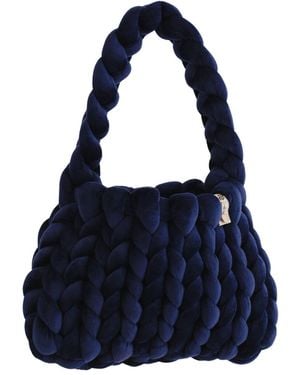 Illlina Velvet Statement Bag – Mini Velvet Cake - Blue
