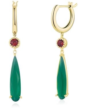 Azura Jewelry New York Howl's Moving Castle Earrings Vermeil - Green