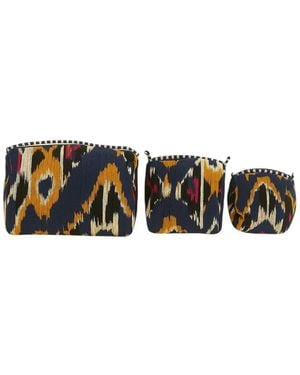 Conscious Yoga Collective Ikat Velvet Three Piece Travel Set - Black