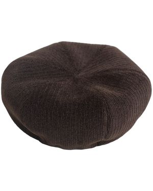 Lost Pattern Velvet Cloud Beret Hat - Black
