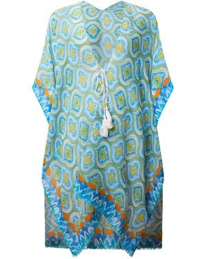 James Lakeland Geometric Print Kaftan - Blue