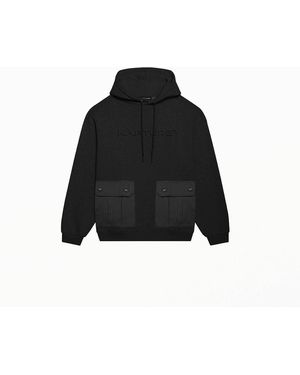 Kapture Travel Logo-Print Pocket Hoodie - Black