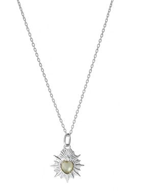 FV Jewellery La Stèle Mother Of Pearl And Heart Necklace - Metallic