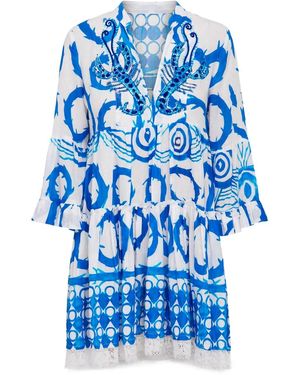 Casa Atelier by Ferdinando Fusco Ceramica Baby Doll Dress - Blue
