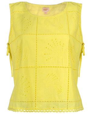SUNSHINE TIENDA Lemonade Shell Coco Top - Yellow